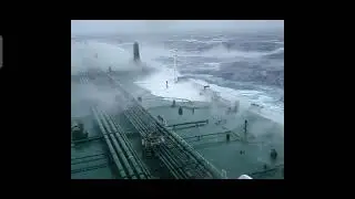 Monster Avatar of Sea Wave on Oil Tanker