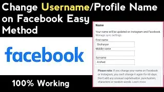 How to Change Username on Facebook | Change Profile Name On Facebook