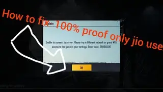 FIX NETWORK ISSUE ON JIO USER | PUBG MOBILE FIX NETWORK ERROR CODE | PUBG 1.1 NEW JIO