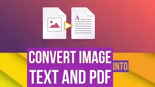 How To Convert image in Text | How To Convert Image Text to Pdf
