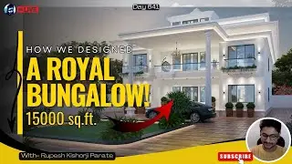 Politician’s Royal Bungalow Design Revealed |15000 sq.ft G+1 Classic Mansion Full Planning Explained