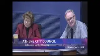 Athens City Council - November 3, 2014