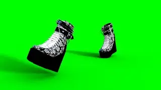 Footage green screen,Punk Style Boots