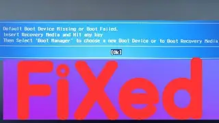 default boot device missing or boot failed lenovo 