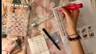 😴 ASMR - Organizing the diamonds 💎 Of my Diamond Painting - Clicky Whispers
