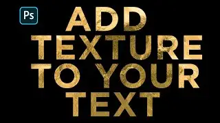 How to Add Texture to Text in Photoshop in few SECONDS