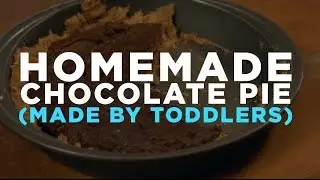 Homemade Chocolate Pie - Made by Toddlers