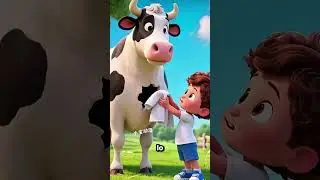 My son wants to get into the cow's stomach 😲
