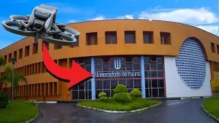 Drone sobrevoa campus universitário