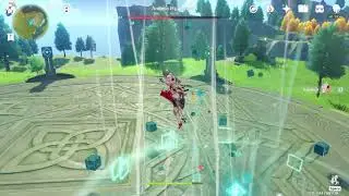 Genshin Impact - Anemo Hypostatis Beth Boss Fight, Noelle Solo (With Dark Souls Boss Music)