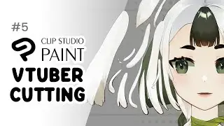 Live2D vtuber model separation/cutting 🍑 #5 (braid, neck, some torso)