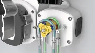 Inside a peristaltic pump for liquids. Computer graphics of how it works | Moko3D | HD 720