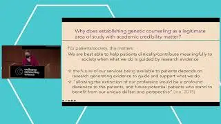 World Congress on Genetic Counselling 2023 | Keynote by: Professor Jehannine Austin