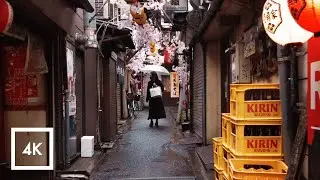 Walking in the Rain in Shinjuku Sounds, (Omoide Yokocho  and Kabukicho) | 4k