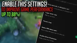 Enable this settings to improve your Gaming performance  Without root