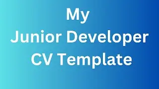Junior Web Developer - My CV template