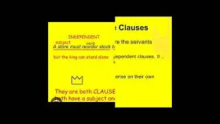 //INDEPENDENT CLAUSE & DEPENDENT CLAUSE//