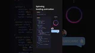 🆕🎥 Spinning 🥏 Loading Animation Using HTML CSS 🚀💡🌱||
