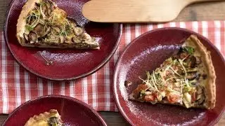 Открытый пирог с грибами. Французский пирог тарт.