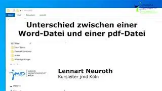 KJA Köln: Tutorial Unterschied zwischen einer Word Datei und einer pdf Datei - jmd Köln