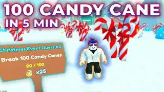 Super Fast Candy Canes Breaking Method in Pet Simulator X New Christmas Update - Pet Sim X - PSX