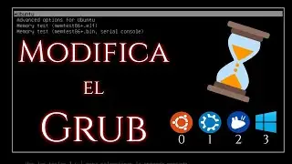 Configura el GRUB en LINUX, Cambia la Opción de arranque y tiempo de inicio...