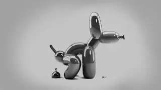 PROCREATE 4 drawing TUTORIAL: Balloon dog with iPad Pro
