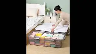 Joybos® Plastic Nesting and Stacking Underbed Storage Box 55L F65