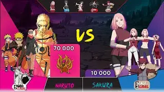 ULTIMATE Naruto vs. Sakura power levels comparison/Evolution | All Forms Over The Years