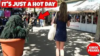 Bushman Prank: Scaring Everyone | Awesome Reactions | Kimoo Pranks