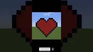 Heart Pixel Art In Minecraft | Minecraft Shorts 