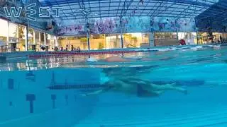 swimming freestyle-drill 25 ,3 sec. head down , 3 sec. breathing position