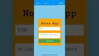create an simple notes app using Html CSS and JavaScript 