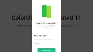 ColorOs 11.1 Android 11 New update oppo A16k