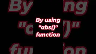 Python abs function | python  abs() function 💥 #pythonfunction #pythonfundamentals #ytshorts