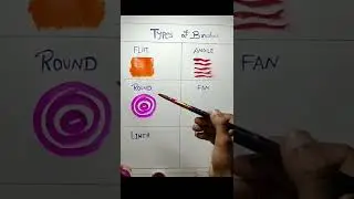 types of painting brushes / uses of different brushes in painting 