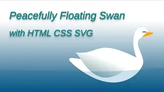 Swan swimming peacefully animation | html CSS and SVG animation | 