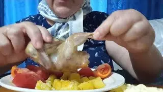 Перепёлка с картошкой 😋 Мукбанг