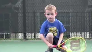 Matty takes to the Tennis Court