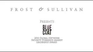 Blue Coat 2016 Global Network Security Forensics Market Leadership Award