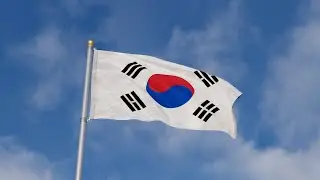 SOUTH KOREA waving flag