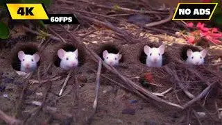 THE WITHERED ROOT MAZE: 3 HOURS OF THICKET WATCHPOST MOUSE TRACKING FOR CATS 🐭 (4K 60FPS)