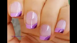 LILAC FRENCH MANICURE - Dainty Nail Tips In Purple Shades