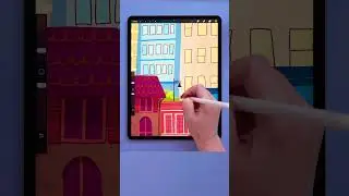 Cityscape Drawing in #procreate