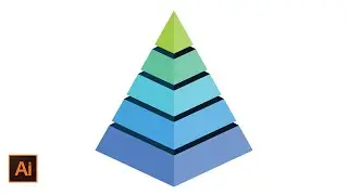 3D Pyramid Chart with Line Segment and Shape Builder in Adobe Illustrator | DesignMentor