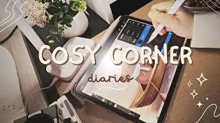 COSY CORNER DIARIES 02: On The Way To The Moon Full Painting Process, Watching Sunset | Asian LoFi 🧡