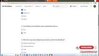 Unit 6 Data persistence,  Store  and access data using keys with DataStore Quiz answers