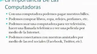 La Importancia de la Computadoras en la actualidad