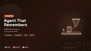Build AI Apps with Python: AI Agent That Remembers — JSON Memory Tools | Episode 19