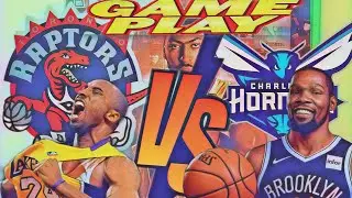 NBA 2K20 Gameplay - Custom Rosters- Toronto Raptors VS Charlotte Hornets Game 2 of 3
